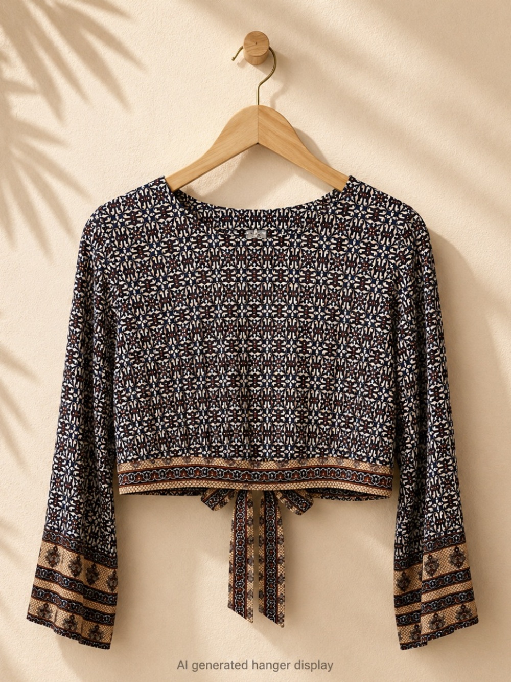 Forever 21 Geometric Cropped Blouse